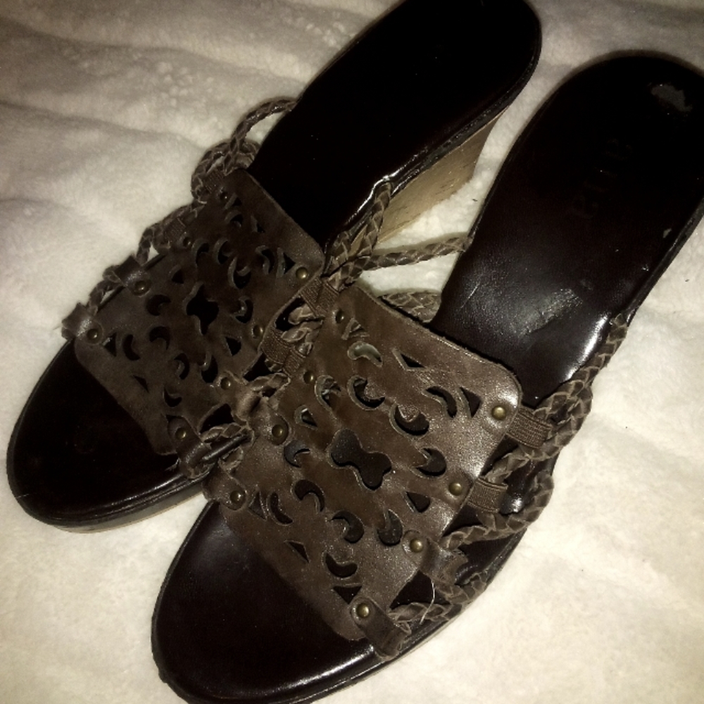 Genuine Leather a.n.a wedges